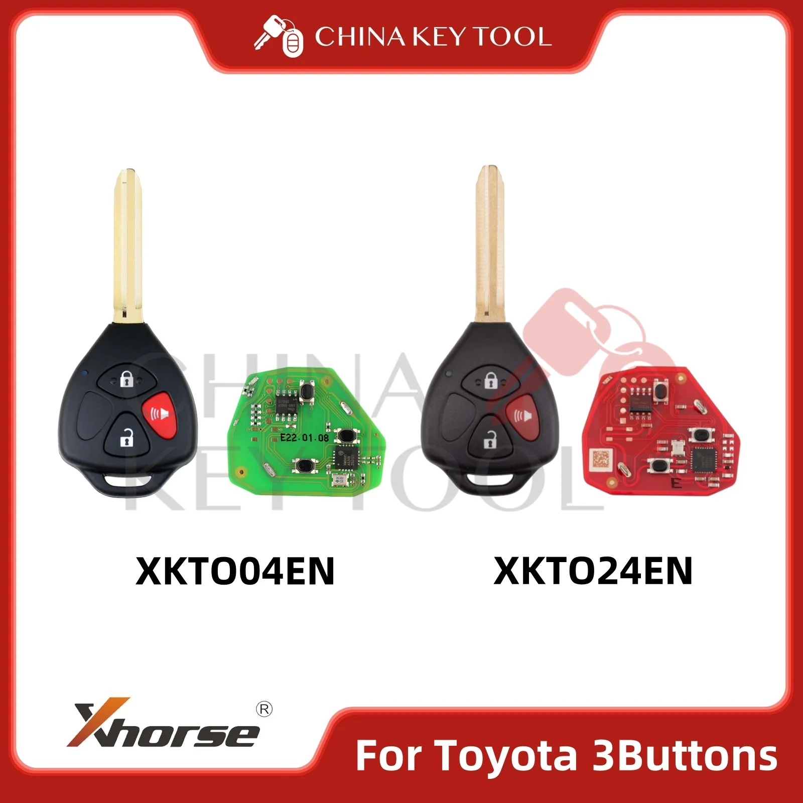 

XHORSE XKTO24EN 2-го поколения проводной дистанционный ключ плоский правый 3 кнопки треугольник английский