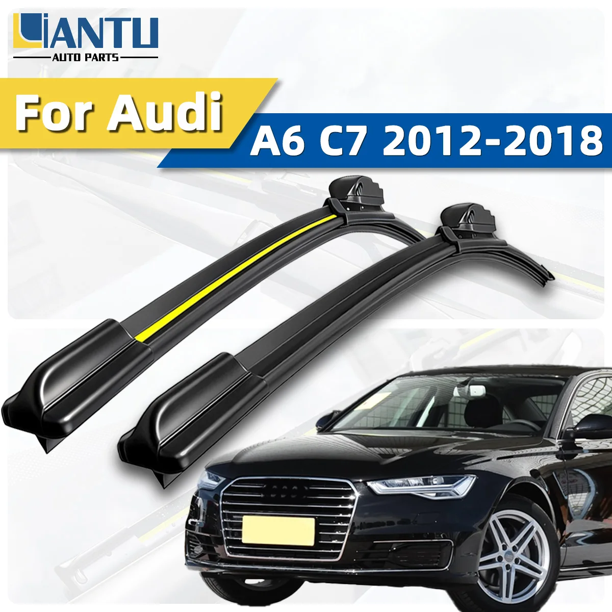 

2 шт. дворники для Audi A6 C7 2012-2018, стеклоочистители из натурального высококачественного каучука, автозапчасти