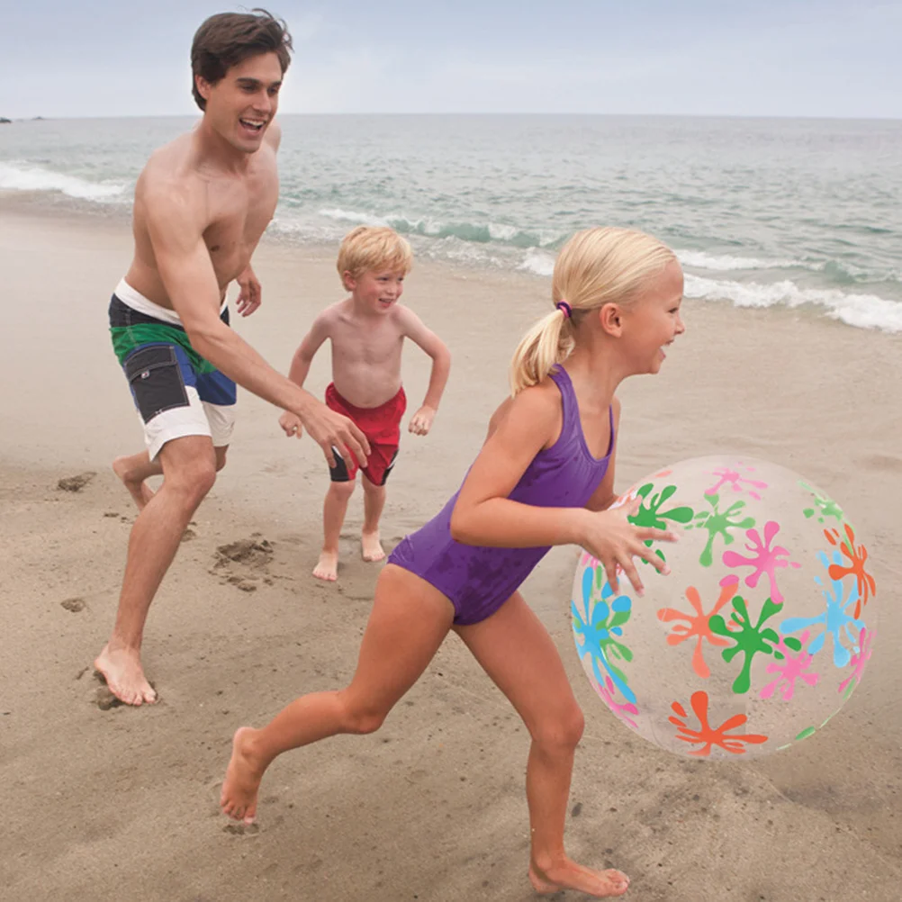 

Fashion Sequin Inflatable Ball Summer Funny Water Fun Play Beach Ball Pool Ball Party Favor for Kids Children(Random Pattern)