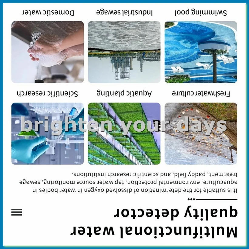 

Tuya WiFi 5In1 Water Quality Tester Online Monitor TDS S.G Salinity Temperature Test Meter Pool PH Meter(A)EU Plug-A23U