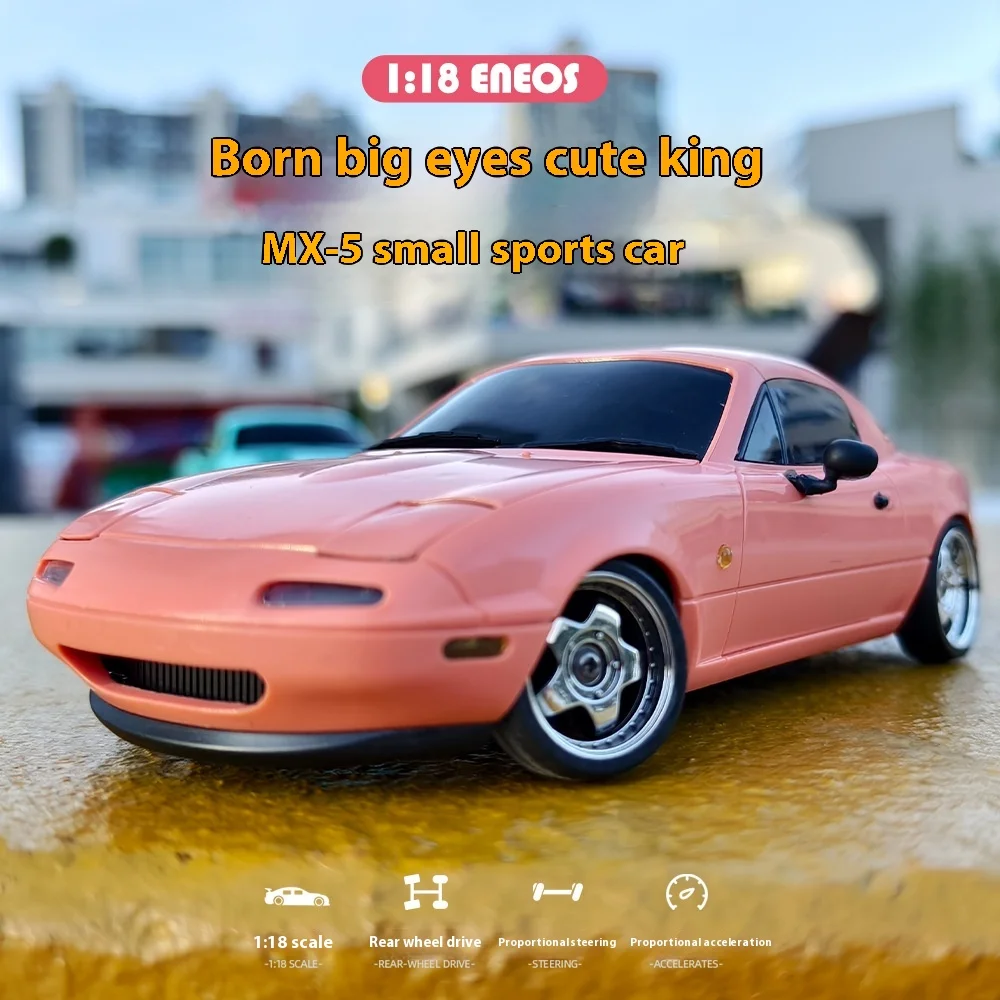 New LD1804 RC Drift Car 1/18 Model  2.4G 2WD ESP Gyroscope LED Lights Full Scale Controlled Model Children Car Toys Gifts