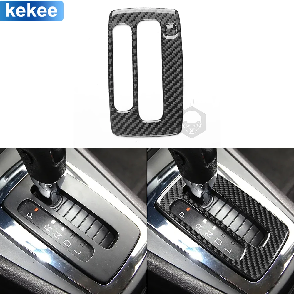 

For Ford Fiesta 2011 2012 2013 2014-2019 Real Carbon Fiber Gear shift panel Trim Car Interior Stickers Decoration Accessories