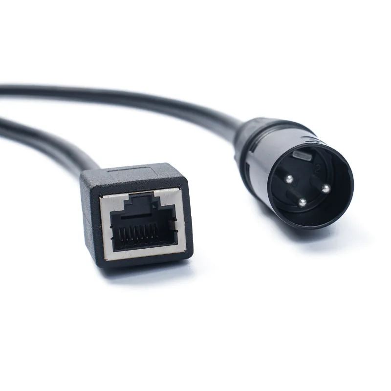 캐논 오디오 3코어 RJ45 케이블 스플리터 변환 케이블 무대 조명 이더넷 플러그 코드 OD5 실드 네트워크 신호 연장기