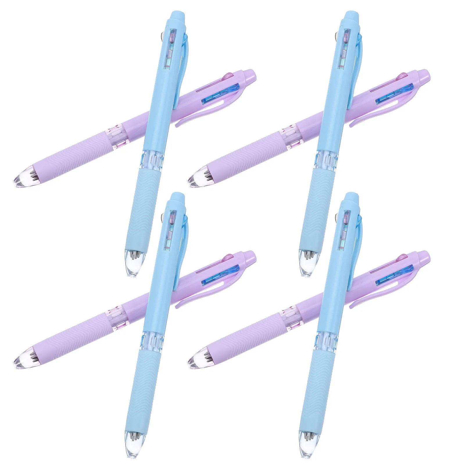 

8pcs Multicolor Ballpoint Pens Retractable 4-Ink Color Pen Smooth Writing For School Office Journaling Portable Multi Function