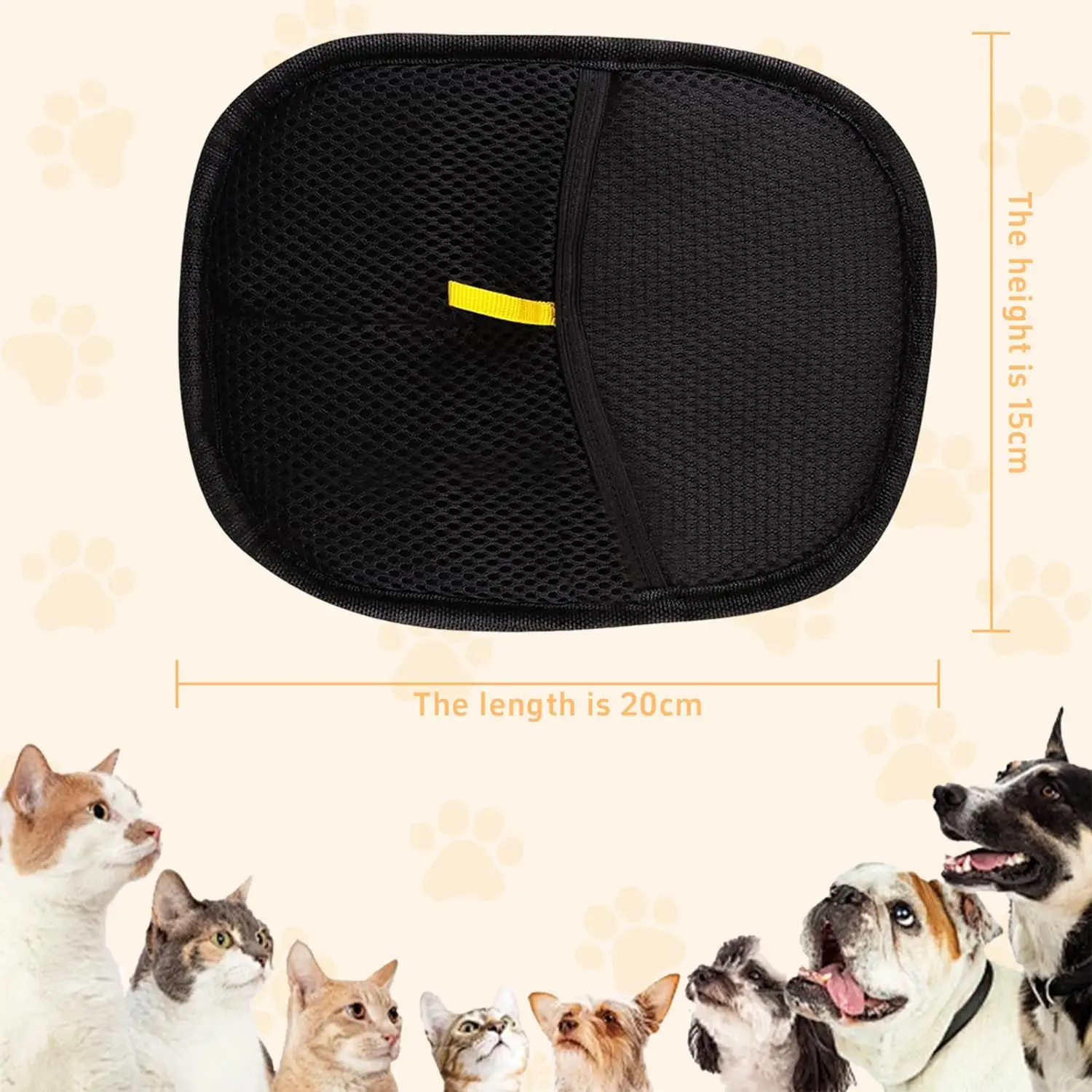 고양이 & 강아지 털 제거 장갑, 세탁 가능한 강아지 고양이 그루밍 장갑, 가정, 자동차 내부용 재사용 가능 애완동물 털 제거 도구