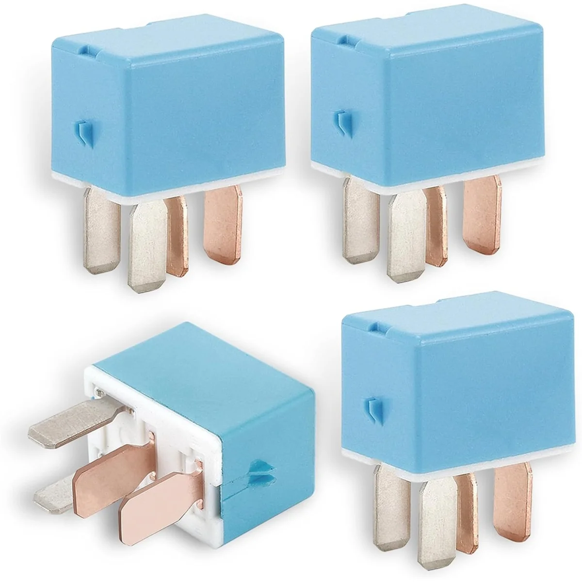 A002 4PCS Car AC Relay, 12V 4 Pin Plug and Play Retrofit Relay Replacement 90987-02027,for