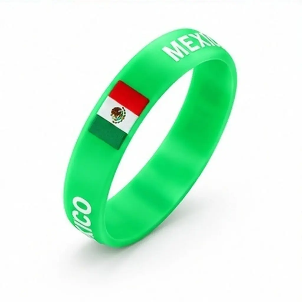 5Pcs Country Flag Printed Silicone Wristband Soft Comfortable One Size Fits Most Patriotic Sports Bracelet for Soccer Games