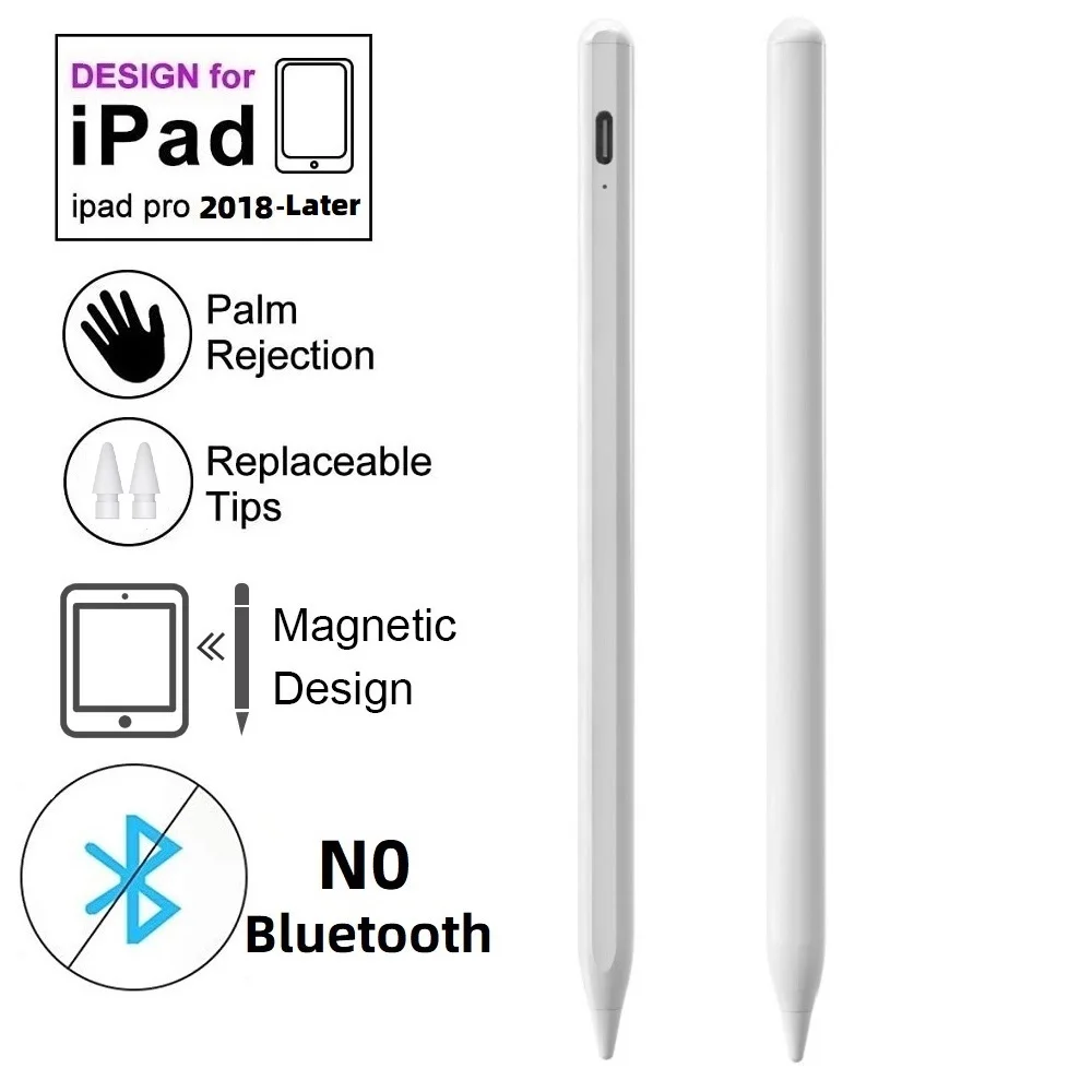 ZLRLMHY for iPad with Active Pencil,Palm Rejection Compatible iPad/iPad Pro/Air/Mini (2018 and Later)Writing & Drawing 2 in 1