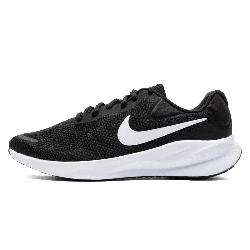 

Nike's New Soft Fabric Lightweight Cushioning Outdoor Running Shoes for Men Revolution 7 Foam Midsole Soft Sole Wear-Resistant Training Fitness Light Running Shoes Versatile Color Black and White Simple Design Casual Sports Shoes Must-Have Model Fb8501-00