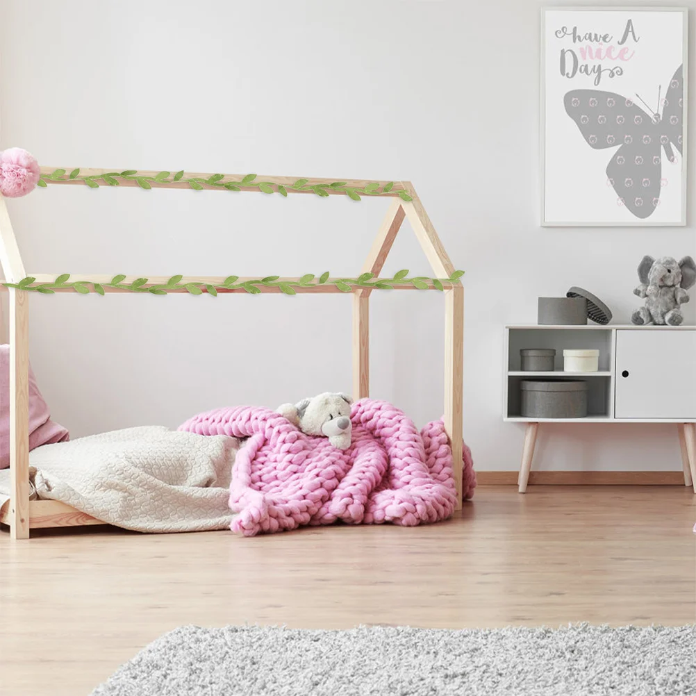 

1pc Garden Fabric Wreath Material Flower Vines Garland Decoration Palm Tree Greenery Wedding Party DIY Fake Vine Leaves Rattan