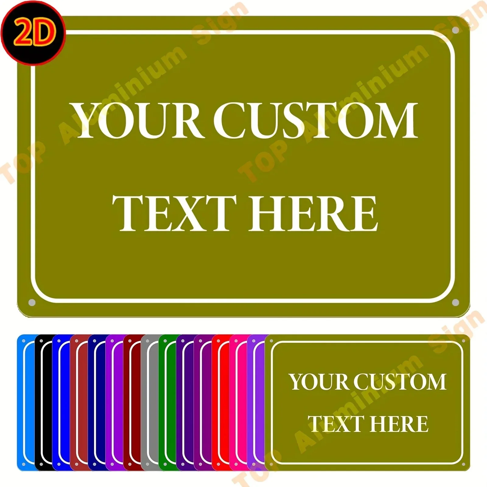 [2D Flat] Customizable Rustproof Aluminum Metal Plaque 8