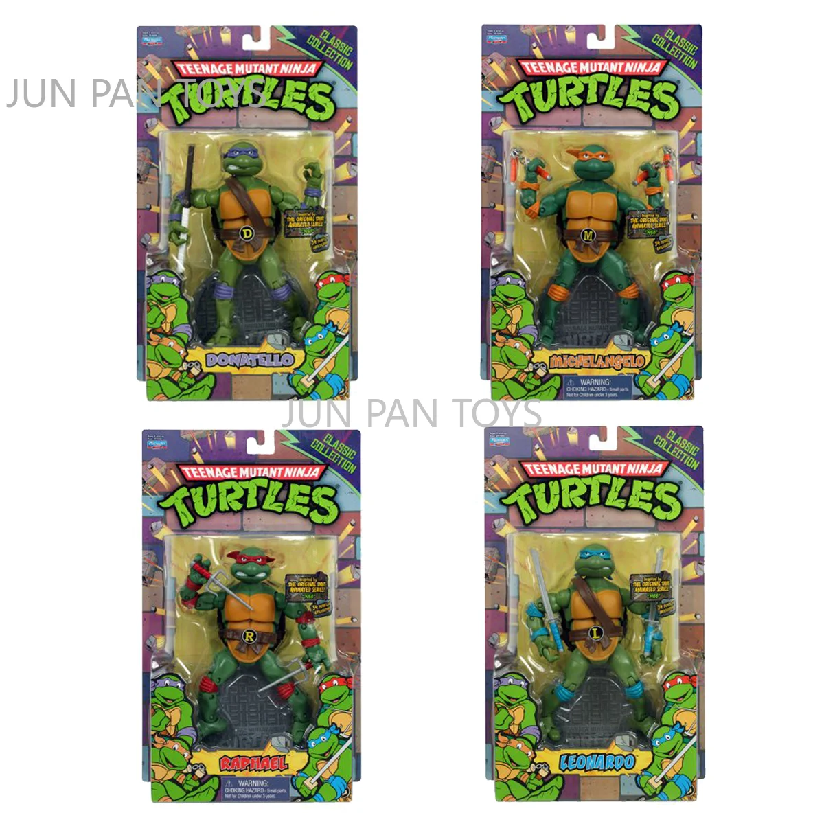 Figura Coleccionable de los Personajes Clásicos de la Película Teenage Mutant Ninja Turtles: Rafael, Miguel Ángel, Donatello y Leonardo, Juguete para Niños