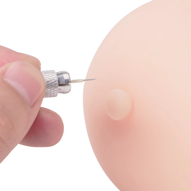 1/2 Stuks 3d Siliconen Borst Tattoo Areola Oefenen Huid Nep Borsten Met Tips Borst Pleuraal Voor Tattoo Permanente Make-Up Tools