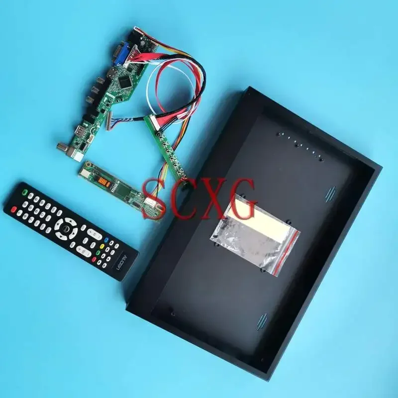 

For B121EW03 B121EW05 Metal Case+Analog TV Driver Board DIY Kit 1280*800 12.1" VGA AV USB RF HDMI-Compatible 1-CCFL 20 Pin LVDS