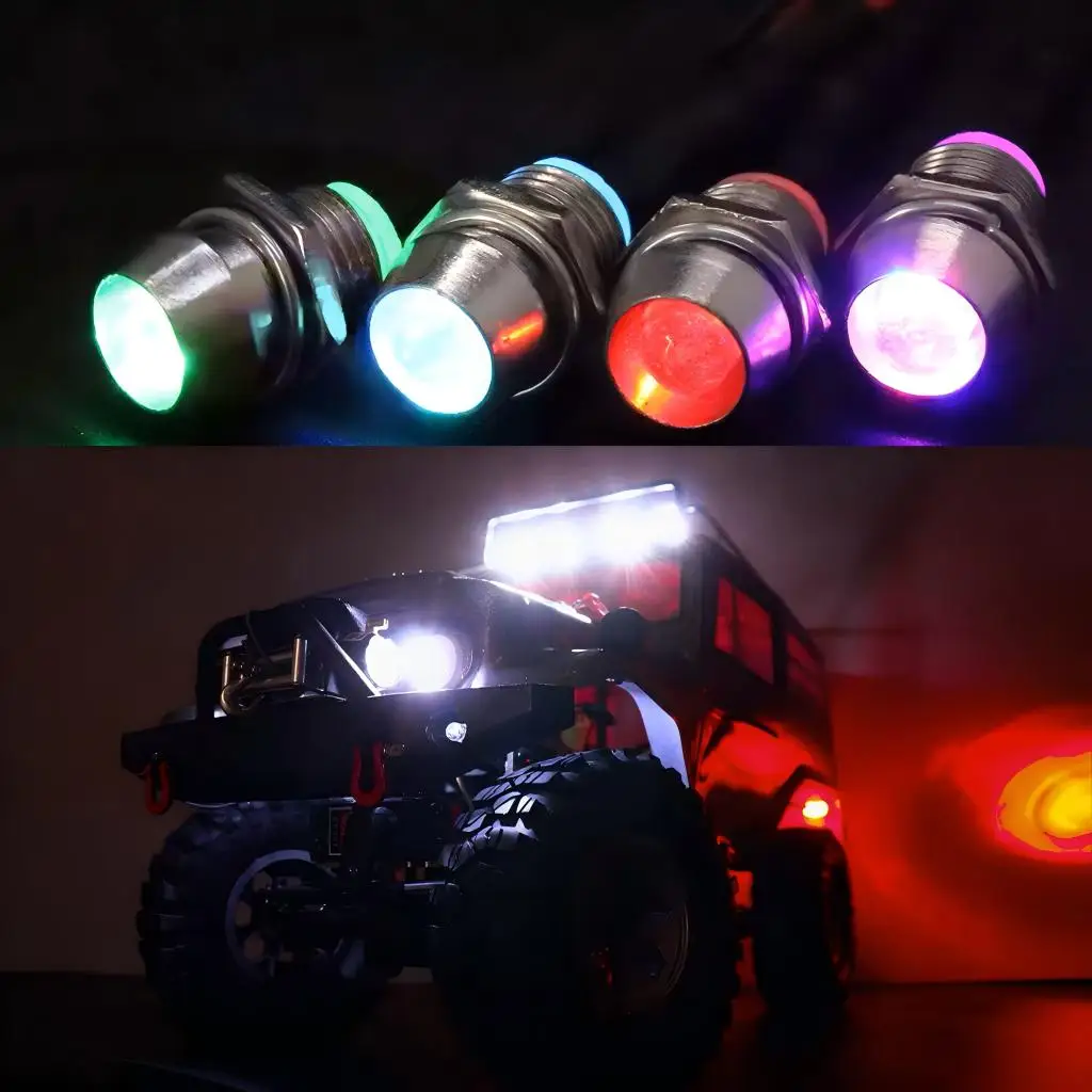 3/5mm RC Car Lamp Kit Universal LED Color Decorative Light Switch for 1/8 1/10 1/12 1/24 Axial SCX10 Trx4 Tamiya Crawler Truck