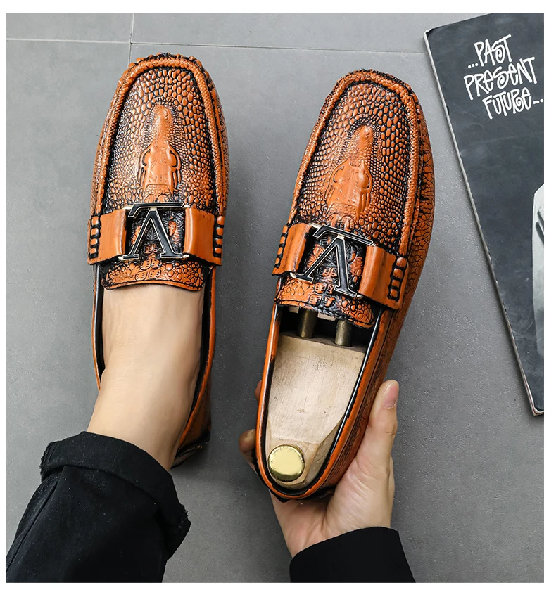 Neue Marken-Herrenschuhe, hochwertige Freizeitschuhe, Slipper, Business-Schuhe, bequeme Fahrschuhe, Zapatos De Hombre – Detail 5