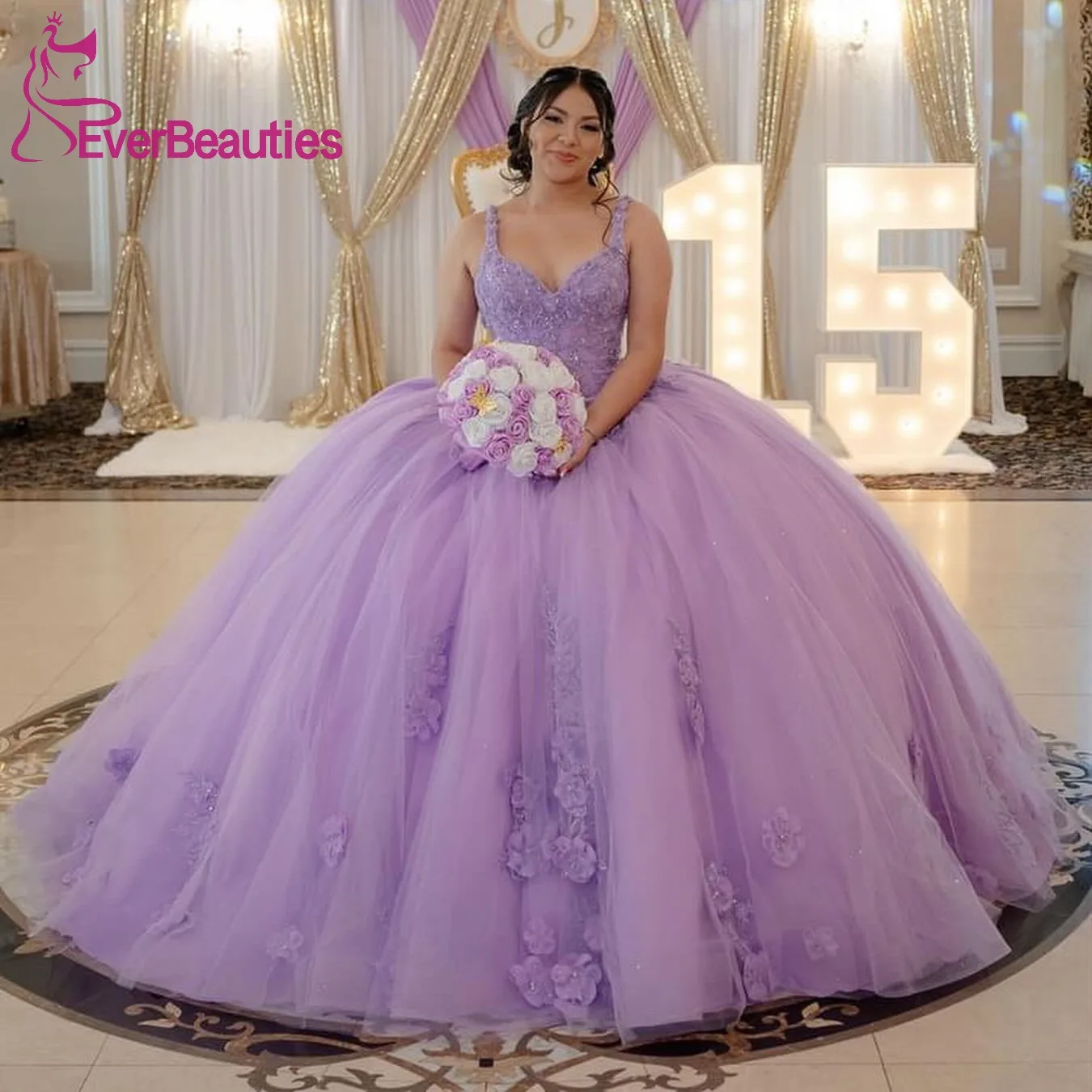 Tulle Lace Appliques Quinceanera Dress for Juniors Ball Gown Party Dresses 15 Prom Dress Vestidos De 15 Quinceañera