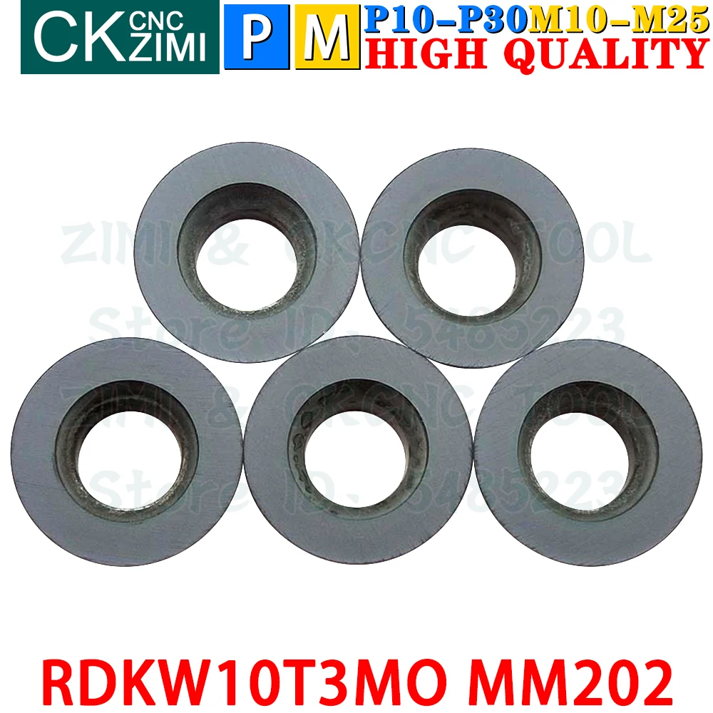 RDKW10T3MO MM202 RDKW 10T3 MO MM202 Plaquitas de carburo Fresado frontal Plaquitas de fresado indexables Herramientas Herramientas de torno de metal RPMT RDKW10T3 RPMT10T3 CNC para herramientas de fresado frontal EMR