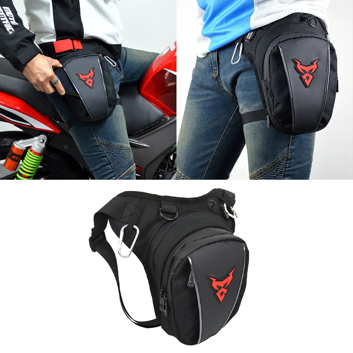 

Moto Leg bag Pocket Motorcycle equipment Cycling outdoors Climbing bag Portable Croissant messenger bag waterproof Anti dirty