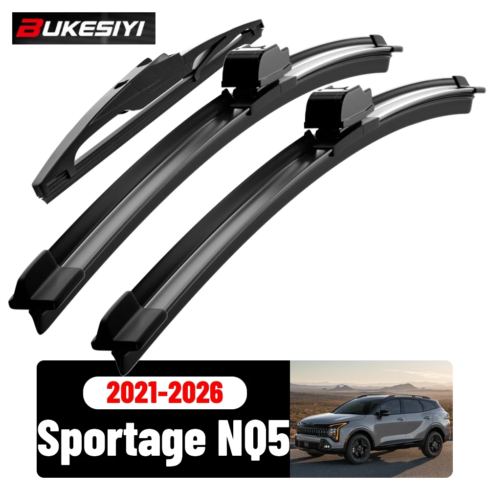 Scheibenwischerblätter-Set für vorne und hinten für KIA Sportage NQ5 2021-2026 2022 2023 2024 2025 Geräuscharme Scheibenwischer Zubehör 26"18"11" – Detail 1