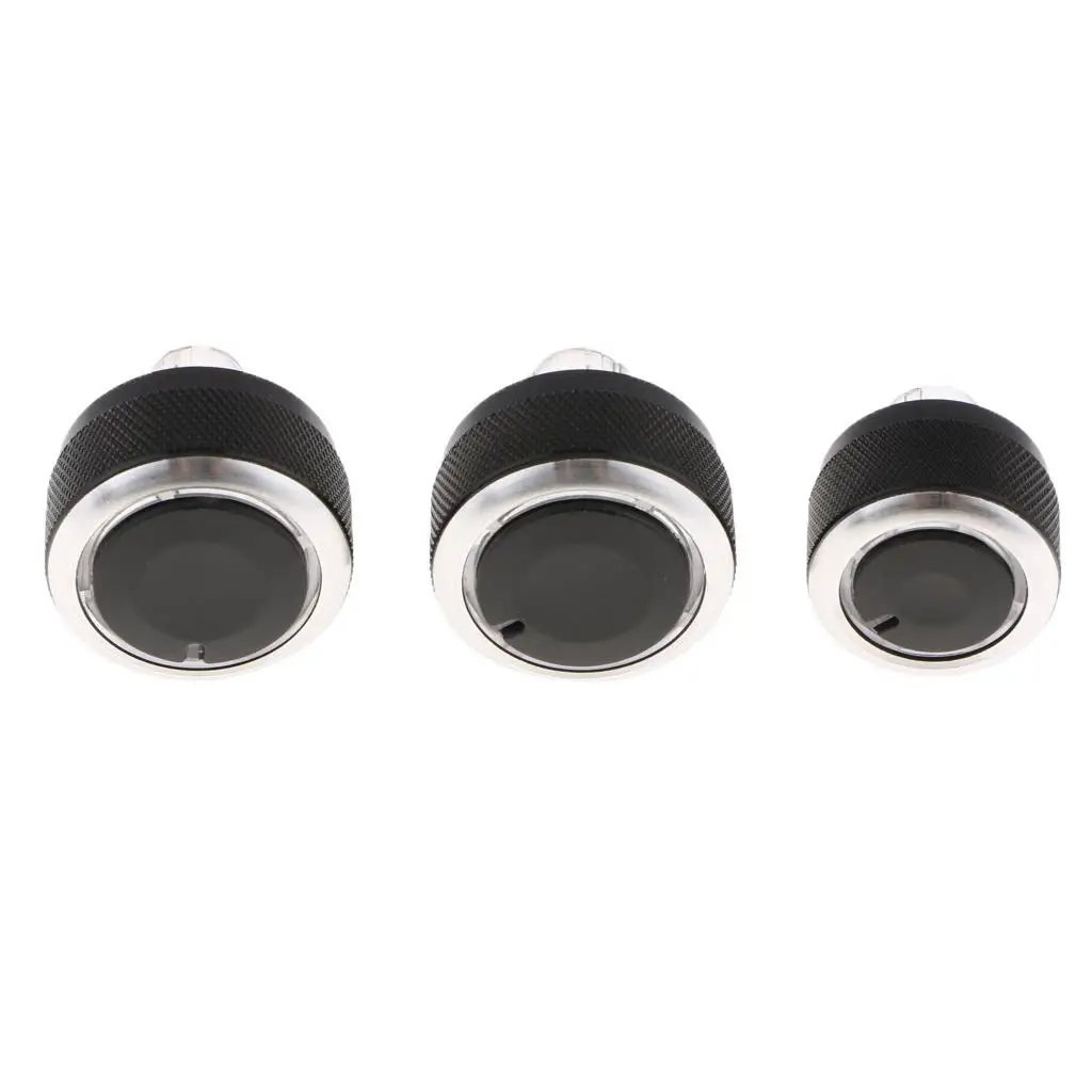 

Car Air Conditioning Control Switch Knob Set Aluminum Alloy Replacement for VW Interior Refitting