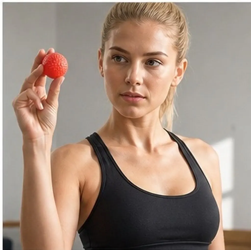 6Pcs Red PU Golf Practice Balls 42Cm Diameter Lightweight Elastic Soft Indoor Sports Training Balls for Exercise Ball