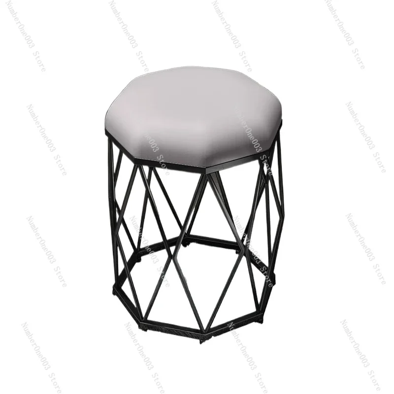 Dressing Stool Subnet Red Makeup Stool Light Luxury Nail Scrubbing Chair Bedroom Ins Nordic Girl Dining Stool