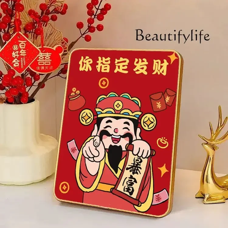 

creative table decoration painting, living room bedroom wealth Living room ornament, God of Wealth DIY ornament, get rich,