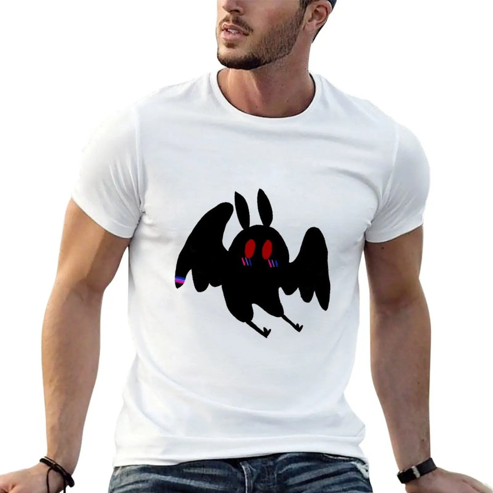 mothman says bi rights T-Shirt cotton t shirt pack t shirt man cotton man t shirt graphic T-shirt
