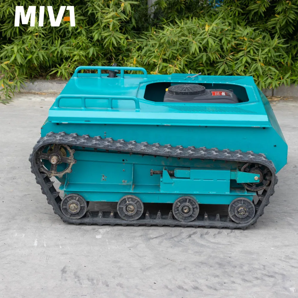 Custom Remote Control Self-Propelled Four Wheel Drive Crawler Lawn Mower For Orchard Home Garden Environmentally-Friendly Mowing