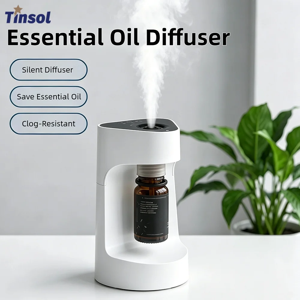 TINSOL Home Aromatherapy Diffuser, Three-Speed Smart Timer USB Rechargeable aroma Machine, Suitable for Home, Office, and Car