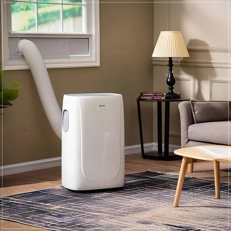 quiet Kool 8000 BTU ASHRAE / 5000 BTU Doe portable air conditioner with dehumidifier and remote control, AC apartmen