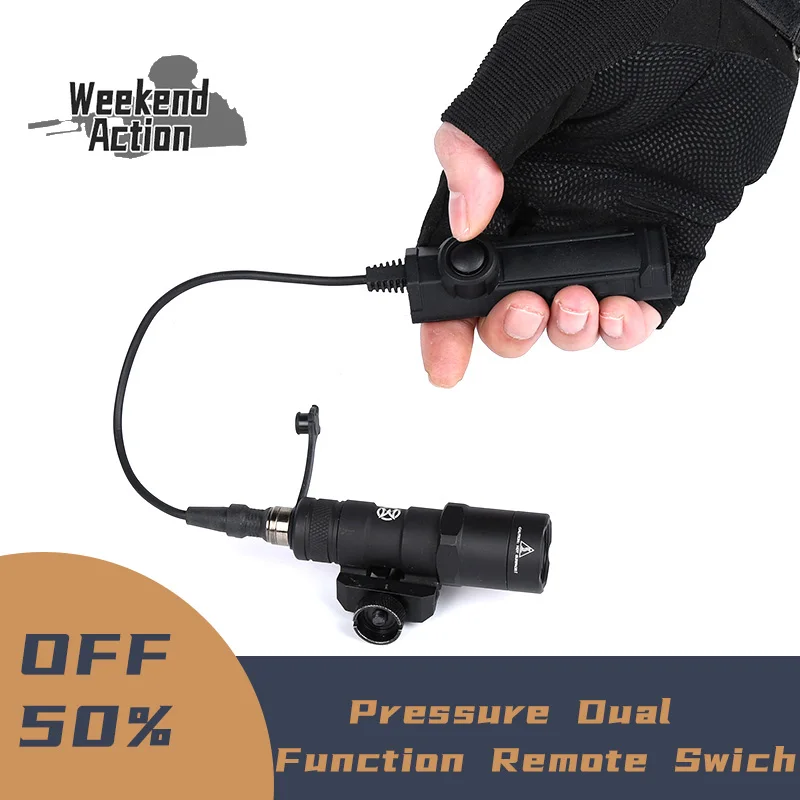 

Tactical Pressure Dual Function Remote Swich SF Plug Fit SureFire M300 M600 Weapon Flashlight Constant Momentary Airsoft