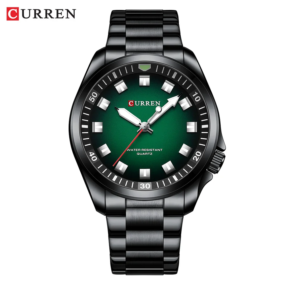CURREN 8451 Fashion Men Watch Top Brand Luxury Waterproof Sport Mens Watches Stainless Steel Automatic Date Military Wristwatch