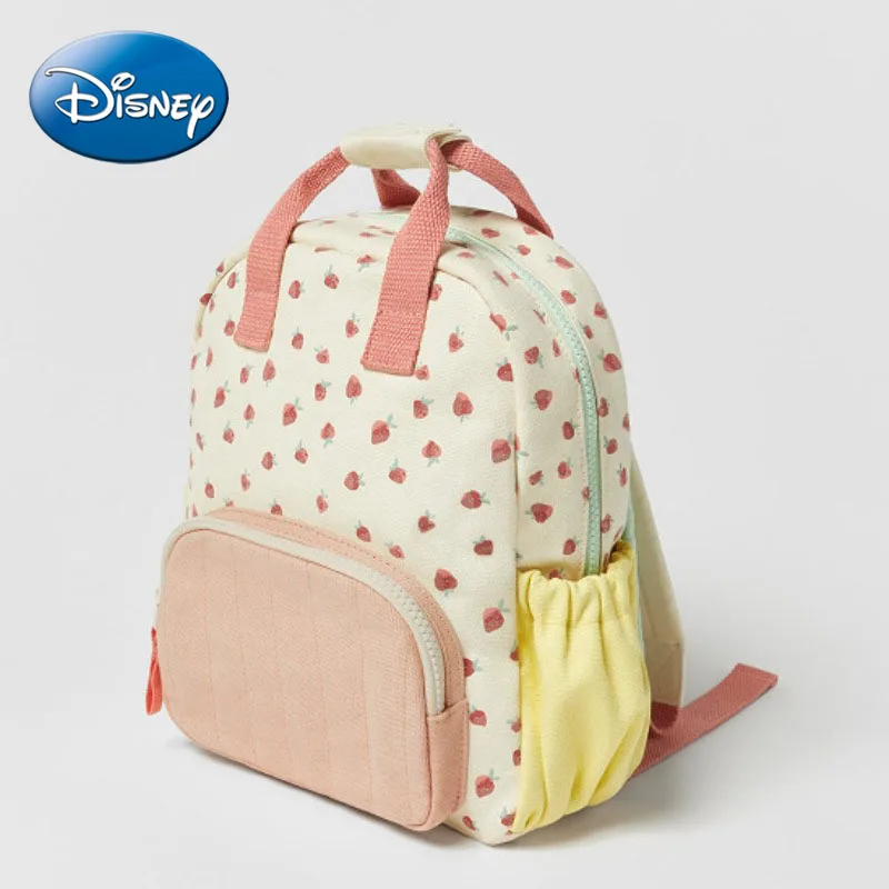 2024 New Dopamine Strawberry Print Color Matching Cute Children’s Backpack Fashionable and Versatile Kindergarten School Bag