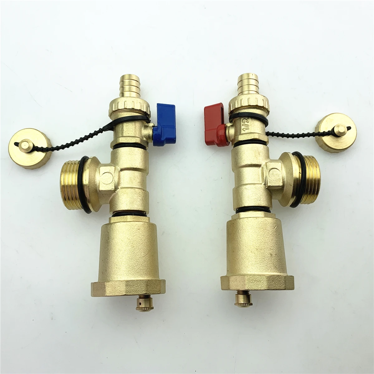 ชั้นความร้อน Manifold End 1นิ้วด้านนอกลวดสามหางชิ้นอัตโนมัติท่อไอเสีย Manifold วาล์วสีแดงและชุดสีฟ้า