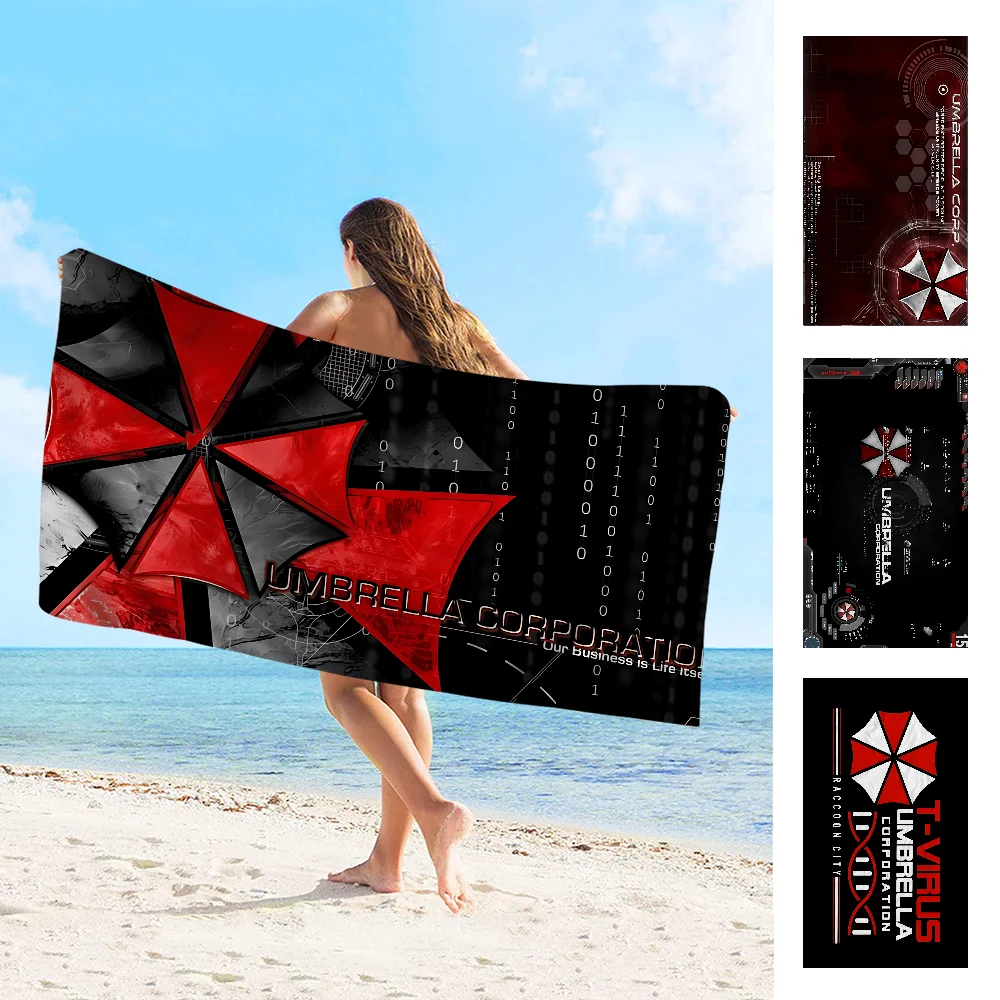 R-Resident Evil Games Beach Towel Colorful Bath Towels For Girl Microfiber Quick Dry Custom Sand Free Beach Yoga Spa Gym Pool