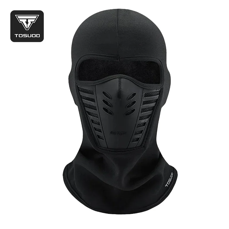 TOSUOD Winddichte, staubdichte, warme Gesichtsmaske für den Winter, Outdoor, Radfahren, Skifahren, Motorrad, elastisch, atmungsaktiv, Vollgesichtsmaske