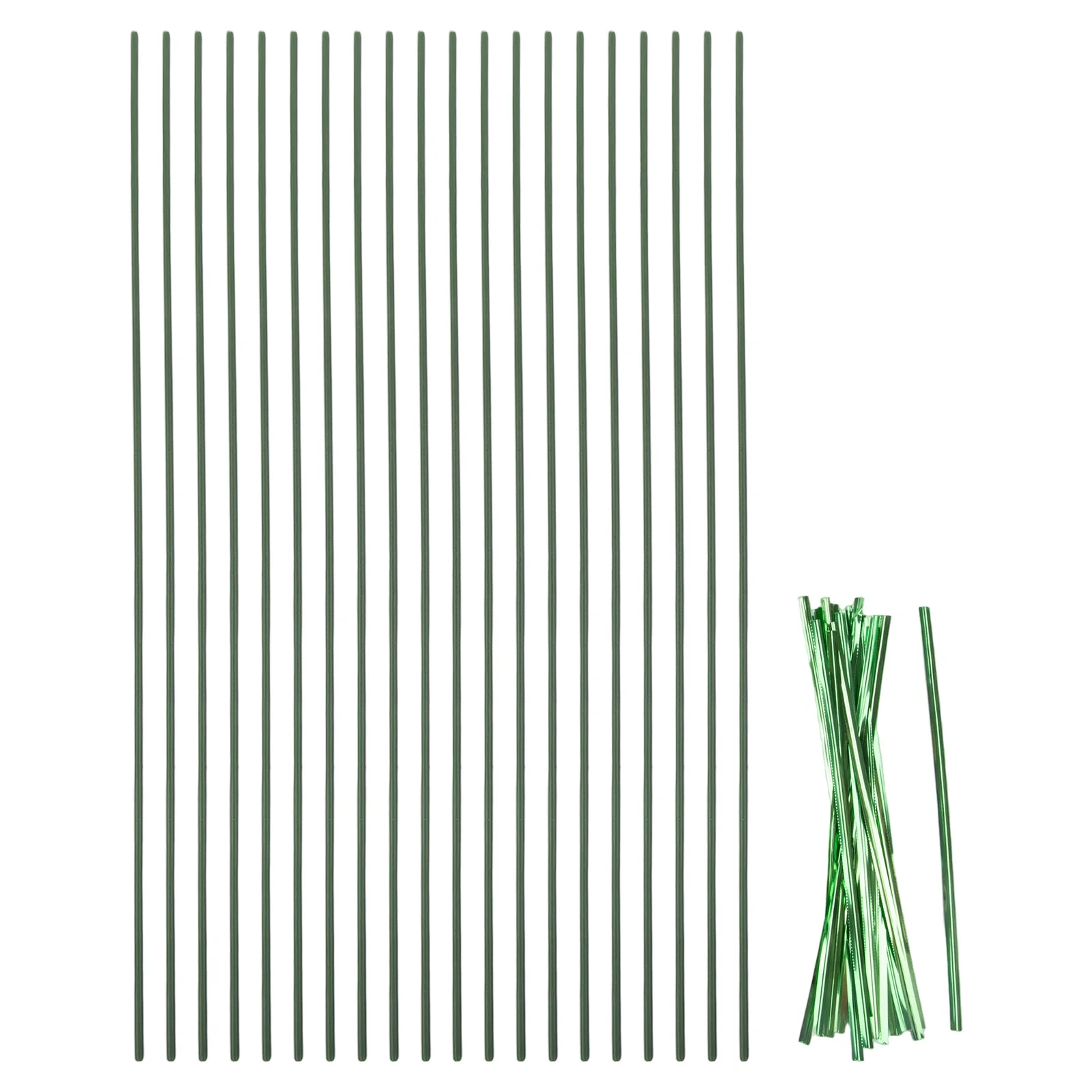Adjustable Plant Stakes Flexible Plant Stakes Green Flexible Rod Bendable Structure Compatible With Vegetables