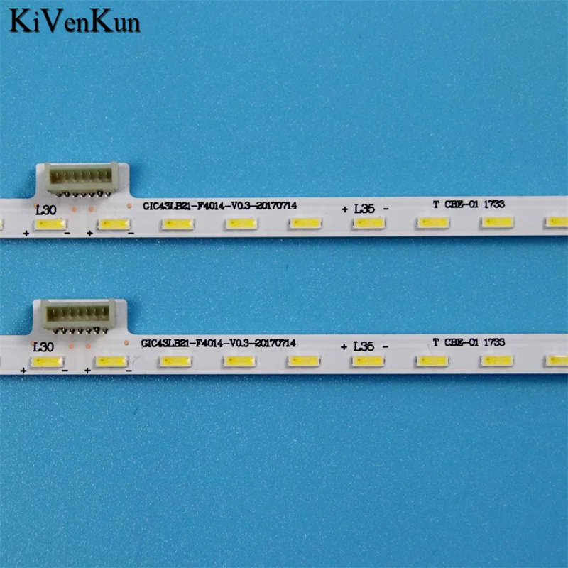 TV用LEDバックライトストリップ,TVアレイバー,GIC43LB21-F4014-V0.3,tcl 43p6 43t2f,レーンZM-JN-4CLB350-ZM02L 43p6-ud-hs 67-591540-ohaテープ