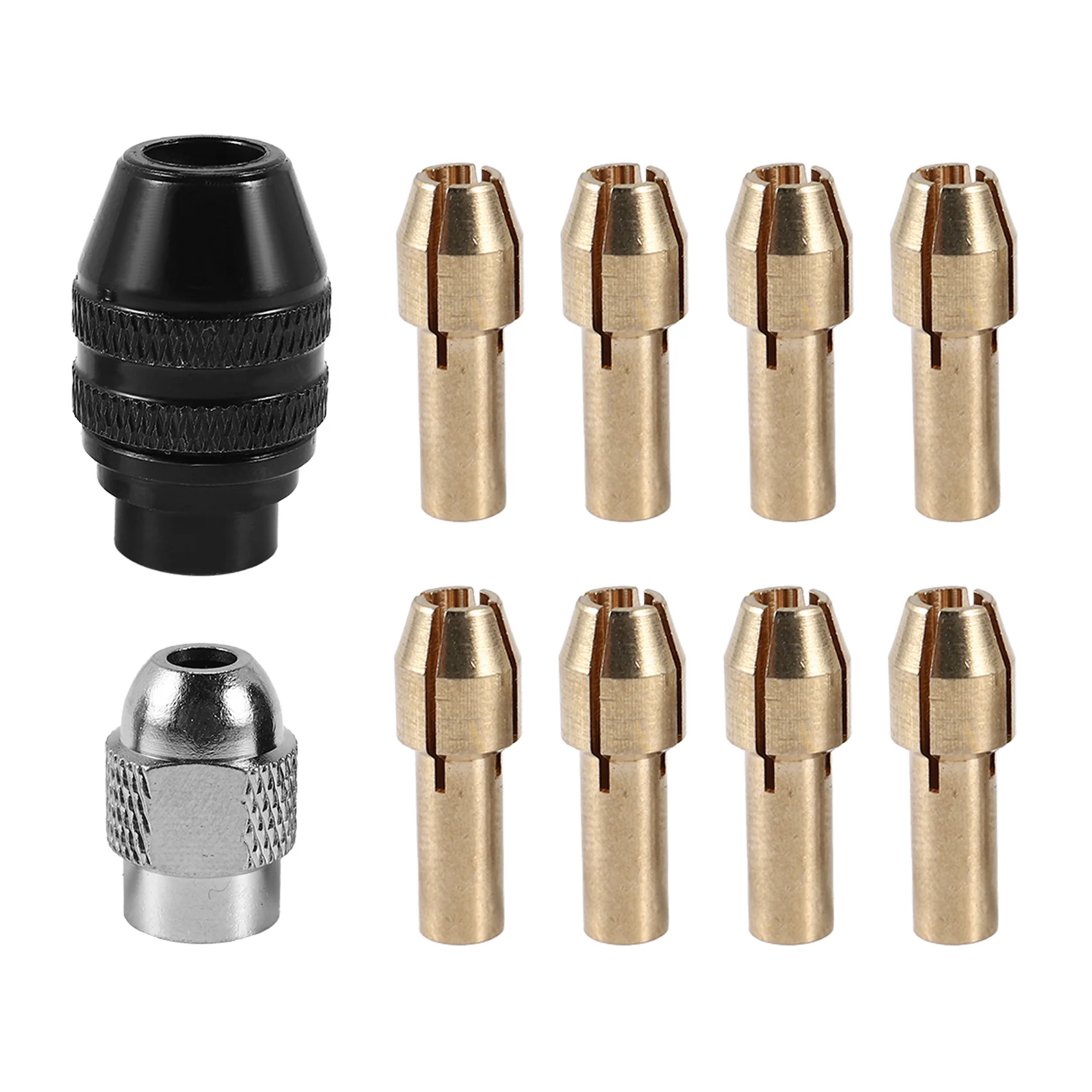 Drill Chuck Collet Set for Dremel,1/32inch to 1/8inch Replacement 4486 Keyless Bit with Replacement Rotary Drill Nut Set