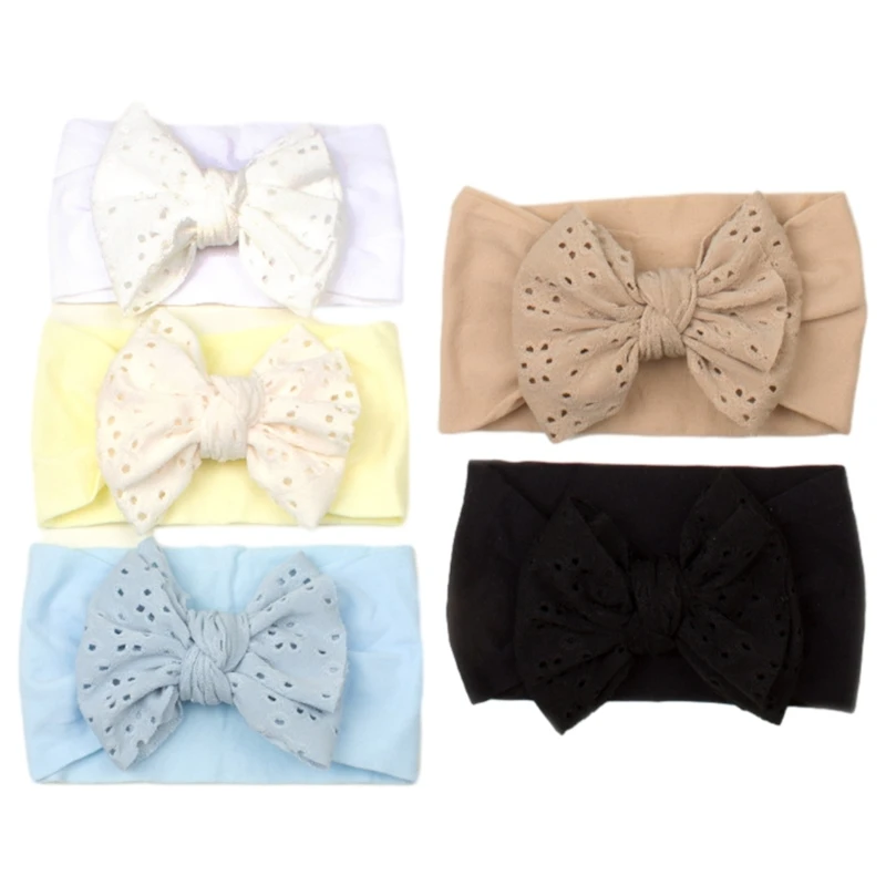 Trendy Baby Turban Headband Exquisite Baby Bow Headbands Elastic Hairband Comfortable Stretchy Hair Accessory for Girls