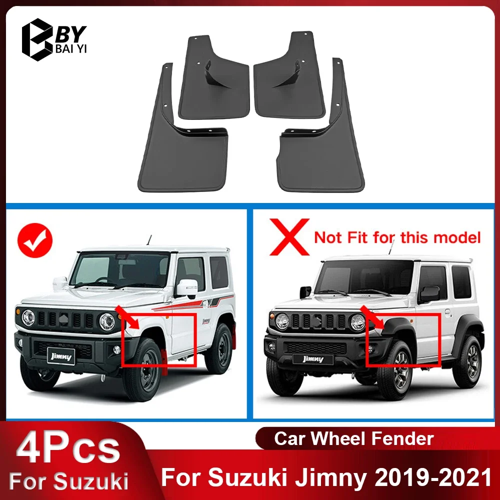 4 unidades de pára-choques de carro são adequados para Suzuki Jimny 2019-2021 Suprimentos de modificação de pára-lama de carro