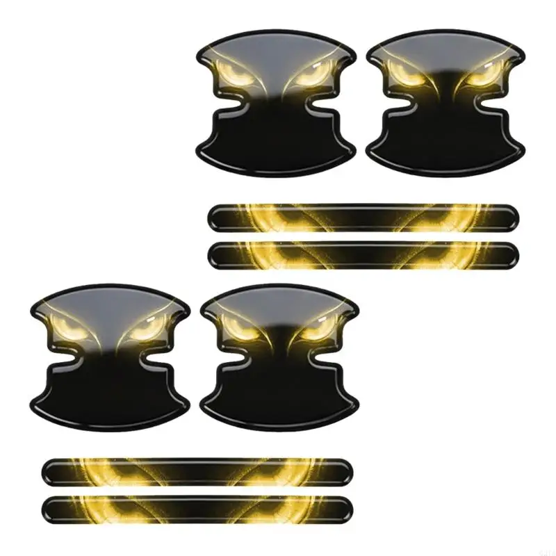   Door Bowl And Handle Decal Sticker Set, PVC Self-Adhesive Car Trim for Daily Driving and Regular Door Entry Points