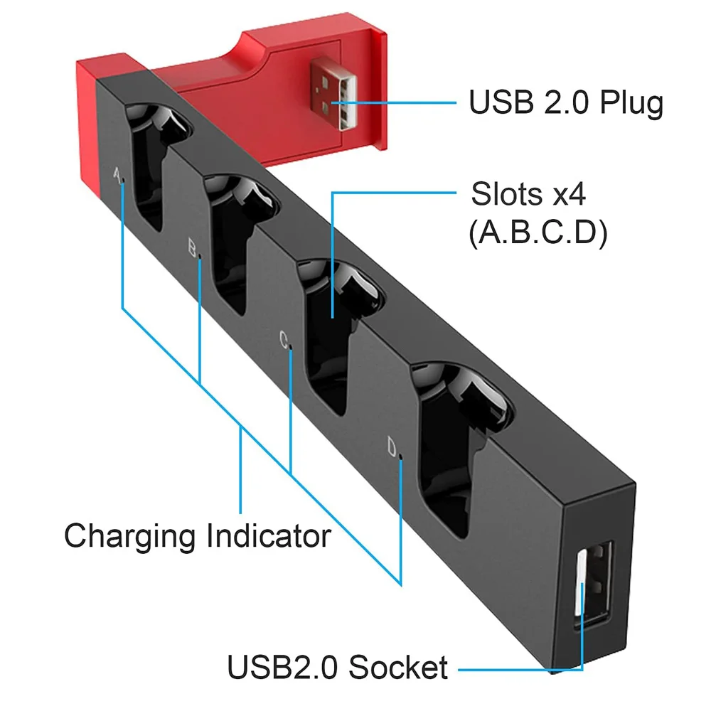 لنينتندو سويتش جوي كون تحكم شاحن حوض حامل محطة حامل التبديل NS Joy-Con لعبة دعم حوض للشحن