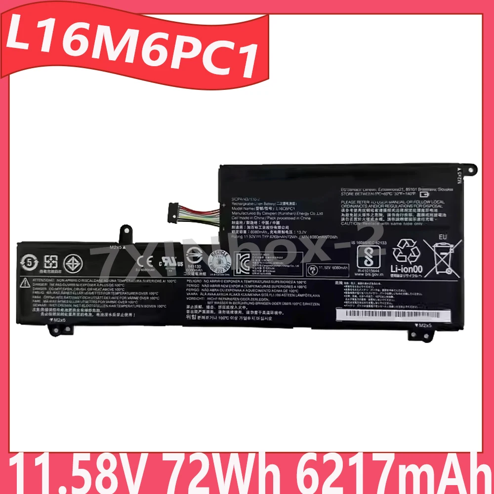 

L16M6PC1 L16L6PC1 11,58 В 72 Втч 6217 мАч Аккумулятор для ноутбука Lenovo Yoga 720 720-15 720-15Ikb Series L16C6PC1 3ICP4/43/110