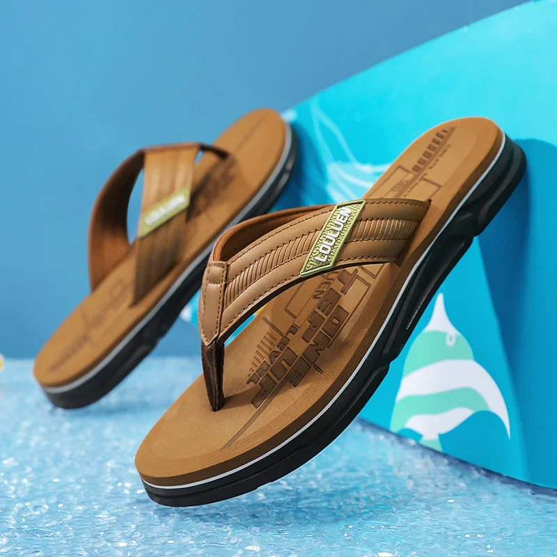 

Лето 2023, новые мужские тапочки, модные универсальные шлепанцы, мужские тапочки, мужская обувь с зажимом для носка