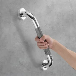 Stainless Steel Anti Slip Rolled Flower Armrest Toilet Armrest, Accessible for Disabled Elderly Bathroom Armrest