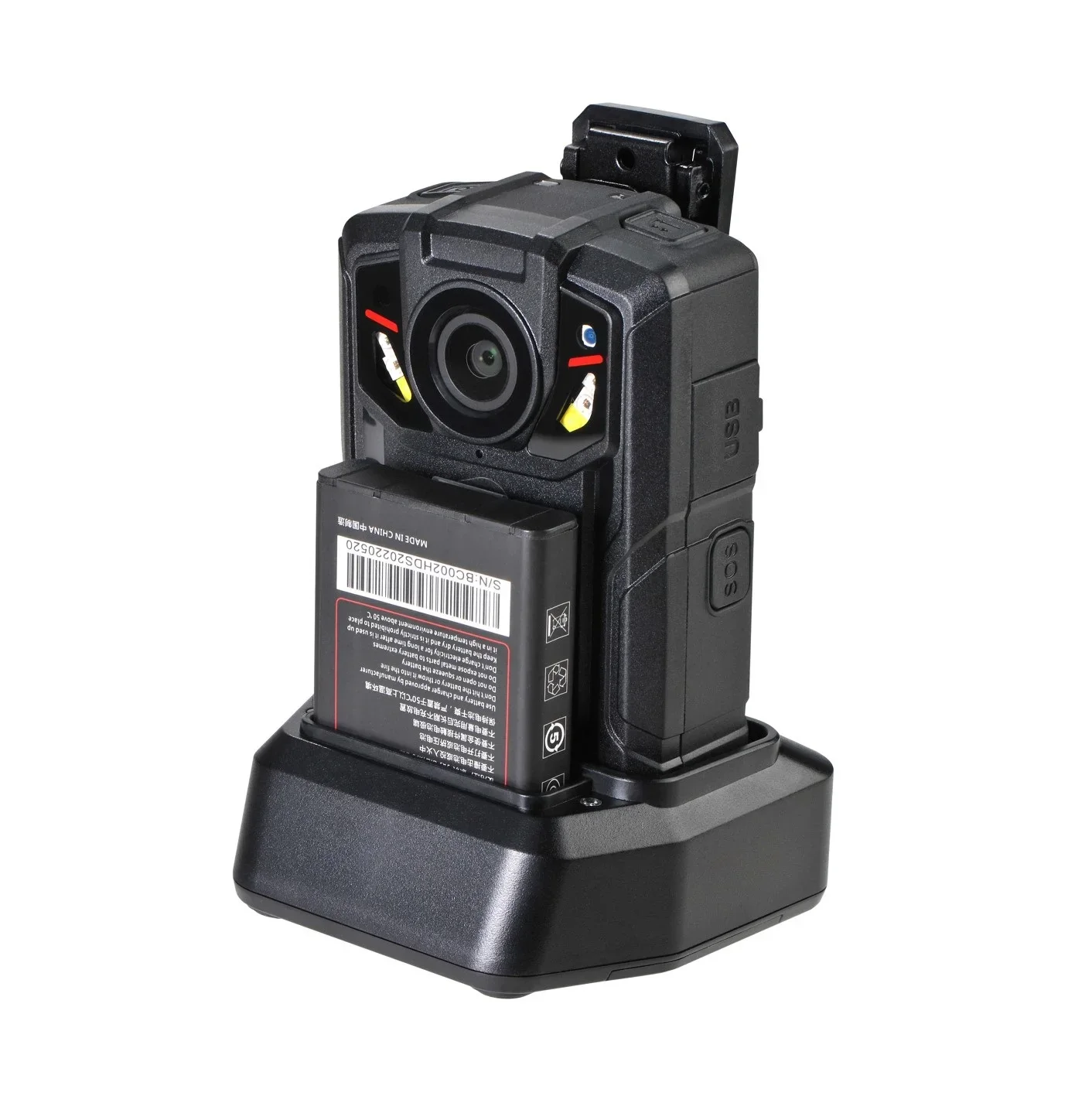 Telecamera per il corpo con allarme con pulsante SOS, software CMSV9 gratuito WIFI 4G per fotocamera indossata dal corpo in tempo reale