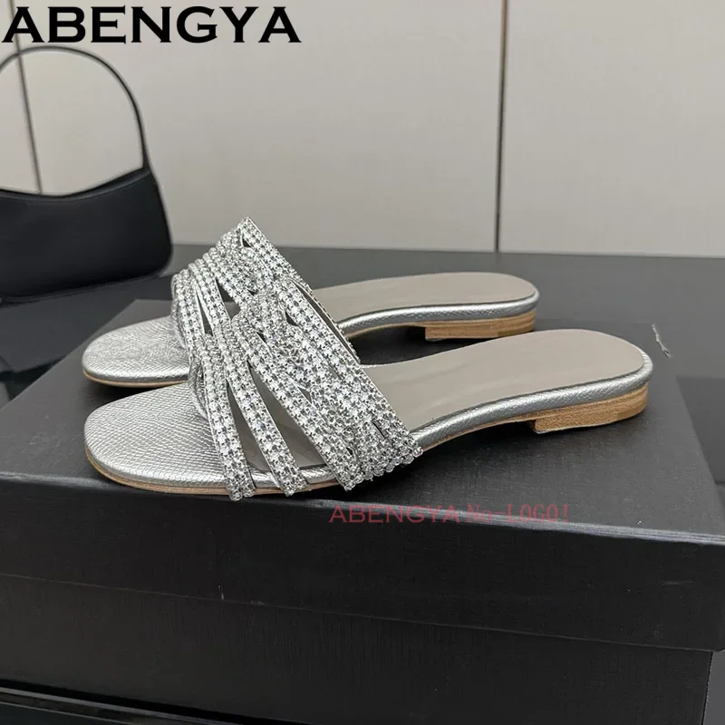 

Multicolor Flat Slippers Women Open Toe Slides Summer Beach Shoes For Woman FlipFlops Modern Slippers Woman Flat sandals